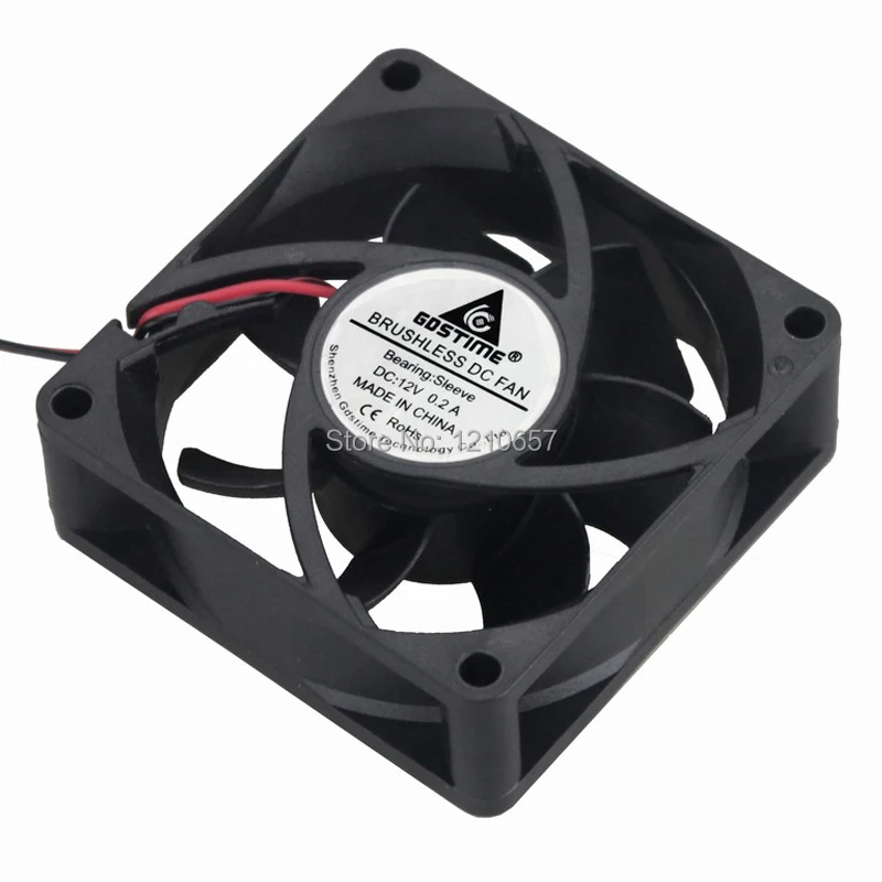 5 шт./партия Gdstime 7025s 2Pin 70 мм 70x70x25 мм 7 см кулер 12 В DC микро электрический вентилятор охлаждения
