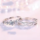 Новинка 2021, парное кольцо из стерлингового серебра 925 пробы из шелка, модное простое индивидуальное мужское и женское кольцо, подарок