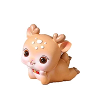creative cute plum deer baby car small swings healing home decoration desktop set birthday present