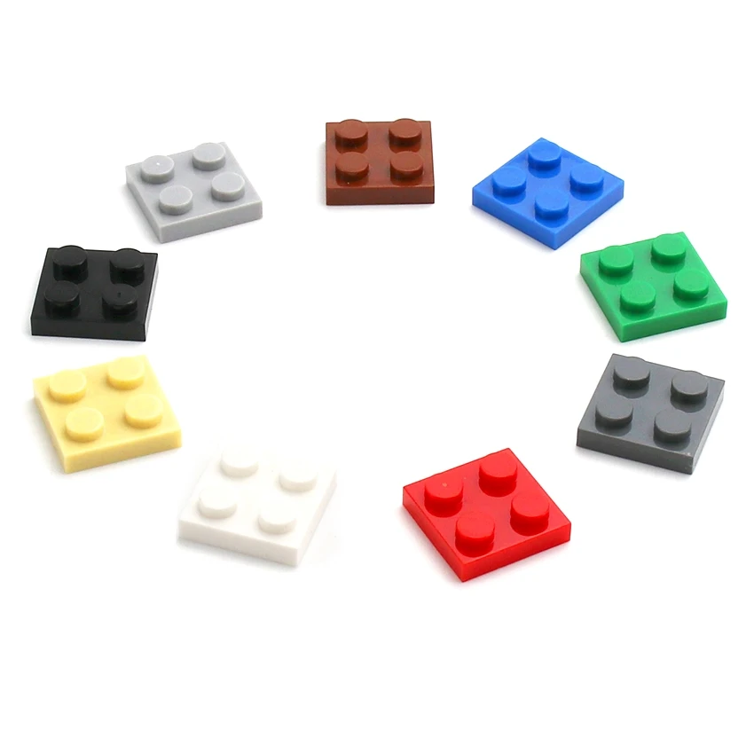 Thin Figures Bricks 2x2 Dots Multiple color DIY Educational Creative Size Bulk Set Building Blocks Compatible Classic Parts | Игрушки и