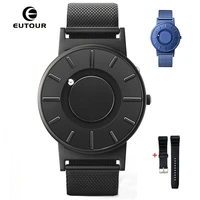 2021 fashion magnetic ball show watch men luxury eutour waterproof mens wristwatches nylon strap quartz watch erkek kol saati