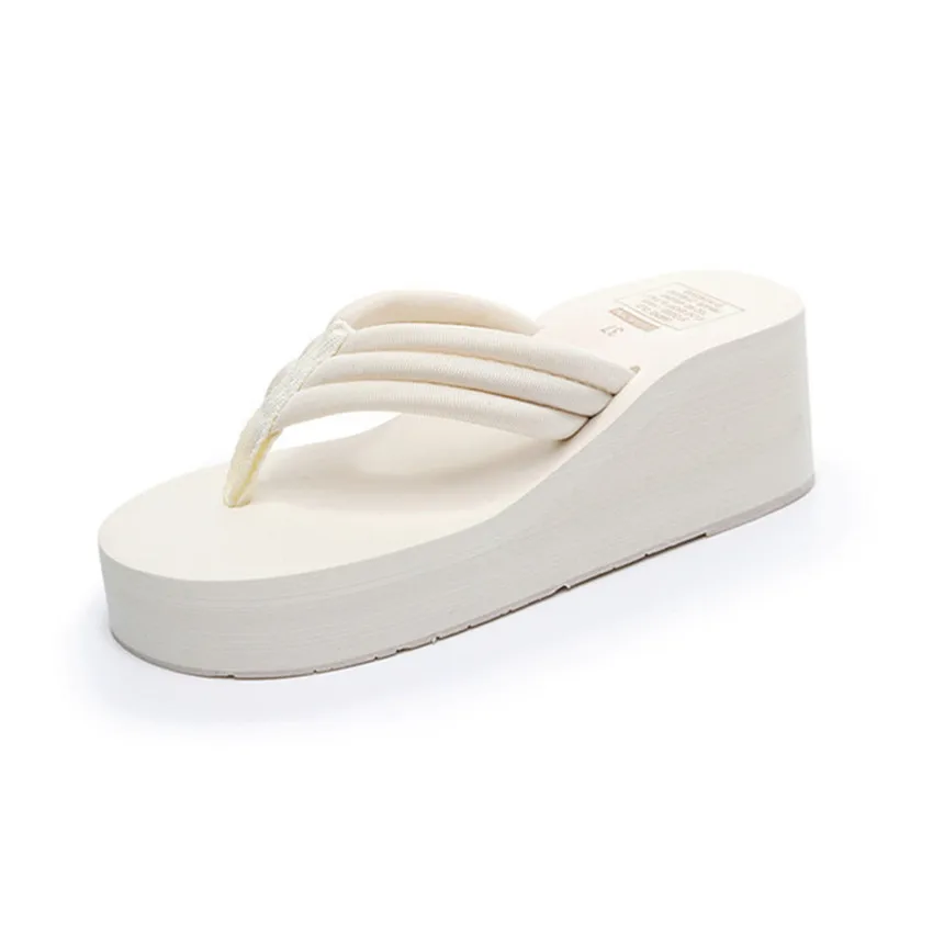 

Женская обувь; Новые Летние вьетнамки 2020 года; Удобные; Мягкие; На высоком каблуке; Нескользящие тапочки