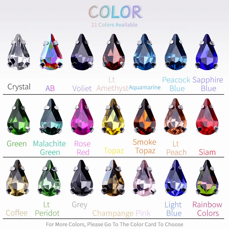 Новинка DIY Кристалл Капля воды ручная работа серебряный коготь бриллиант