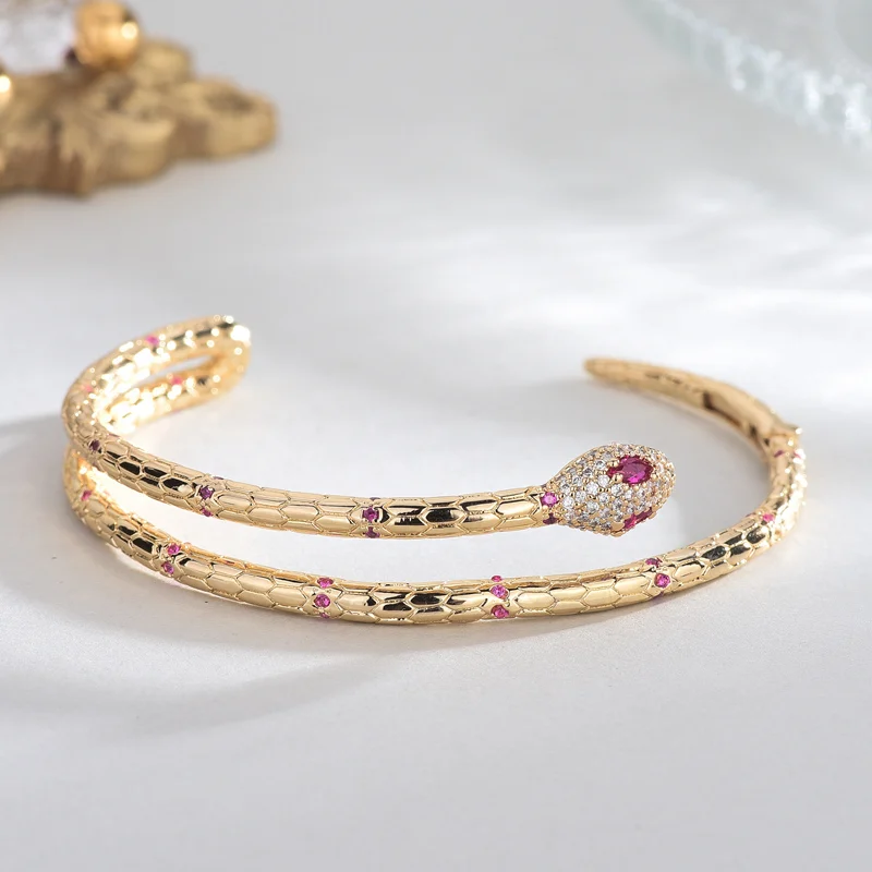 Высокое качество Винтаж египетского браслет Micro мозаичный Циркон золотистый в