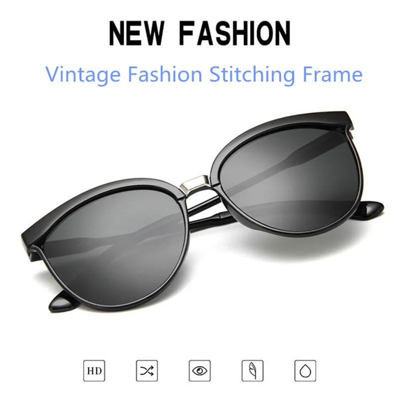 AOXUE Роскошные брендовые дизайнерские Круглые Солнцезащитные очки женские