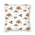 Наволочка для диванной подушки с изображением ленивого английского бульдога, 40x40