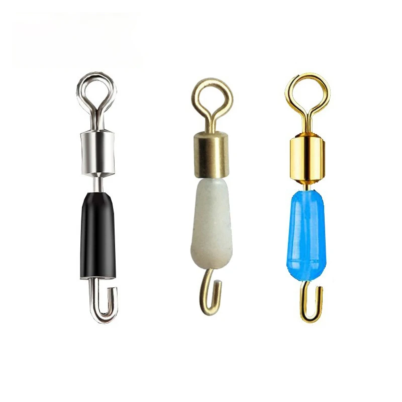 

50pcs/ Box Bearing Swivel Fishing Hook Fast Connector Solid Rings Rolling Fishing Line Quick Link Carp Fishing Accessories