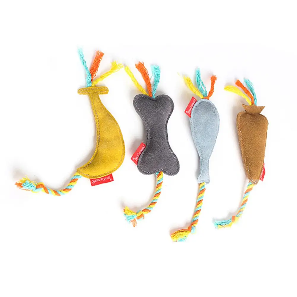 

Dog Toys Pet Bite Tooth Toys Dog Grind Tooth Toys Leather Material for Small Dogs Chewing Supplies
