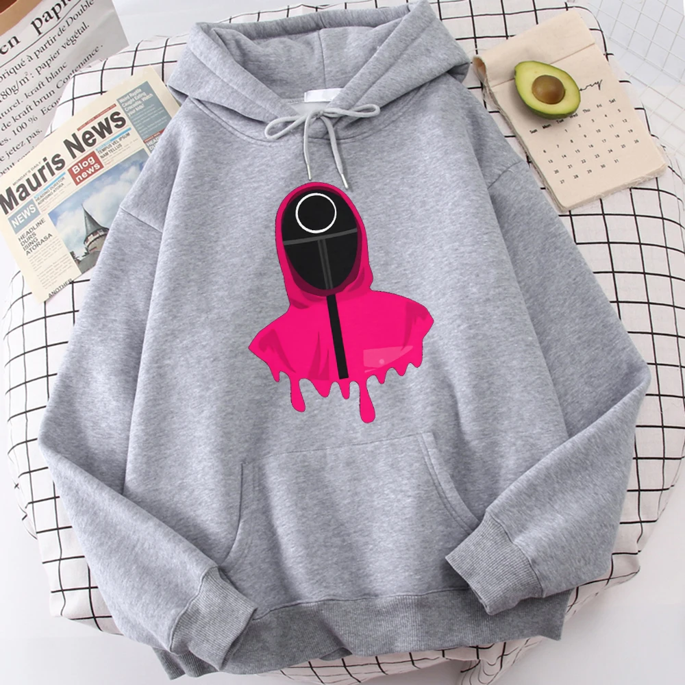 

custom made Squid Game print Female Hooded Fleece Casual Tracksuit Soft Fashion Hoodie Comfortable Autumn Women Sweatshirt