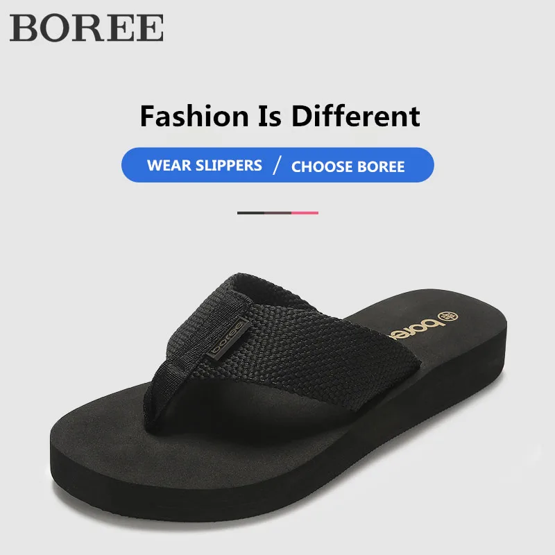 Женские шлепанцы на платформе Boree пляжные высоком каблуке для улицы 2020|Вьетнамки|