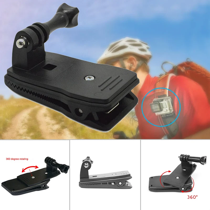 360 градусов Поворотный кронштейн зажим Крепление для Gopro Hero 5 3 4 Session SJCAM SJ4000 для Xiaomi Yi 4K Go Pro аксессуар