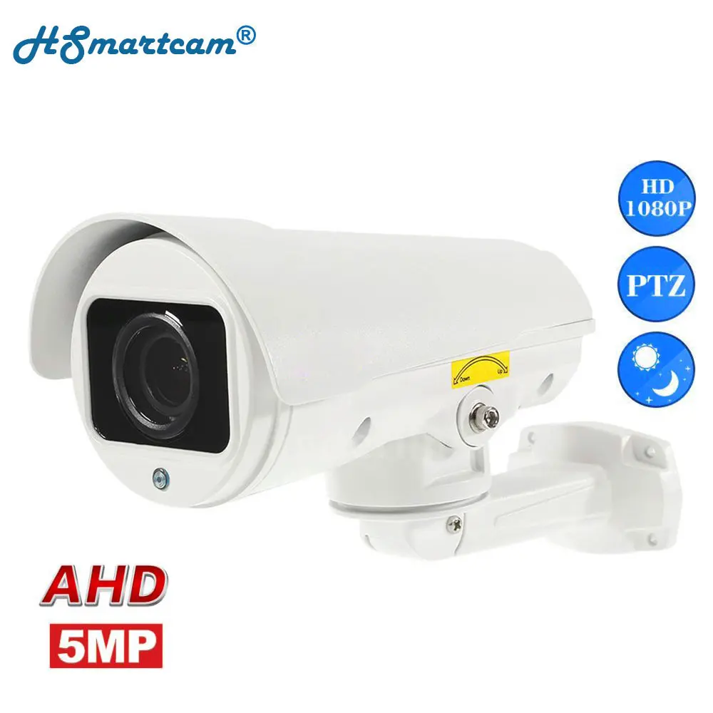 Уличная цилиндрическая камера Full HD 5MP AHD 1080P 10x Zoom PTZ 2.0MP с автофокусом зум 5 50 мм 4 в 1