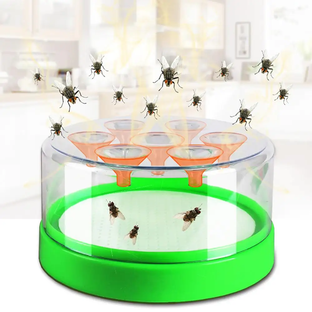 

Reusable Clear Green Killing Fruit Fly Catcher Flies Killer Flying Attractants Trap Destroyer Table with Fly Bait