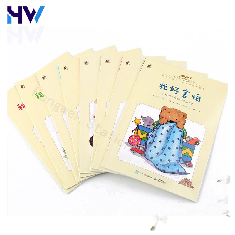 

Книга с картинками на китайском и английском языках для развития эмоционального управления и развития персонажей, детская книга для просве...