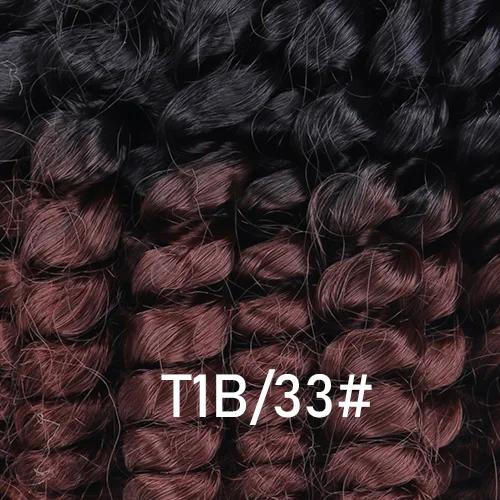 FSRHAIR 70 гр./шт. Черный-зеленый афро Фунми вьющиеся волосы пучок синтетических волос для наращивания Омбре волосы продукт - Цвет: T1B/33