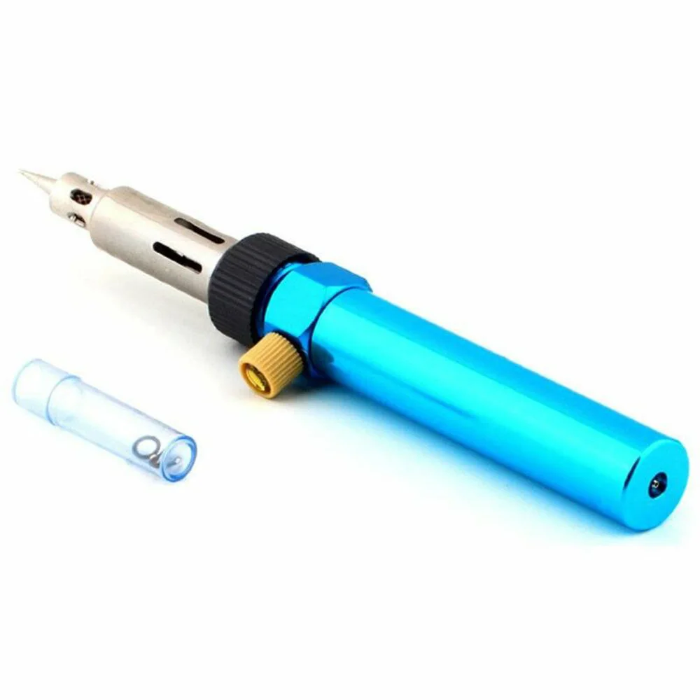

1pcs Gas Gun Refillable Butane Welding Equipment Soldering Iron Pen Blue Welding Tool Adjustable Flame Torch