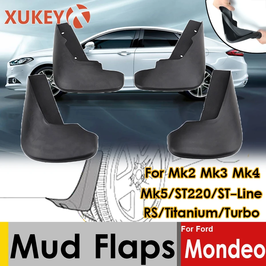 Брызговики для Ford Mondeo Mk2 Mk3 Mk4 Mk5 3 4 5 Fusion Брызговики STW ST200 ST220 ST-Line titanium 95-on