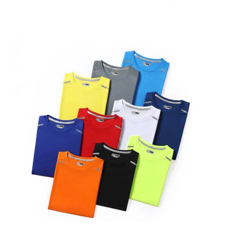 

5 pcs Pure cotton sports short sleeve round neck advertising custom logo cultural shirt sportswear T-shirt printing L10