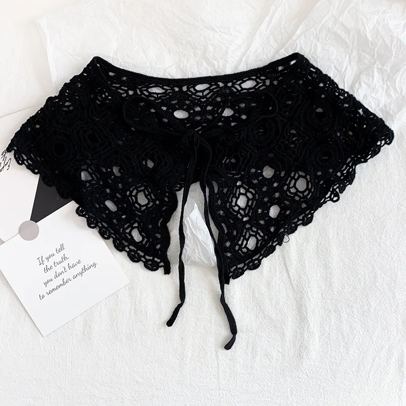 

Hollow Fake Collar for Women Summer Dress Lapel Blouse Top False Collars Women 2021 Detachable Shirt Clothes Accessories