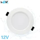 Светодиодный потолочный светильник, лампа холодного и теплого белого света, 7 Вт, 12 В переменногопостоянного тока, водонепроницаемая, для ванной комнаты