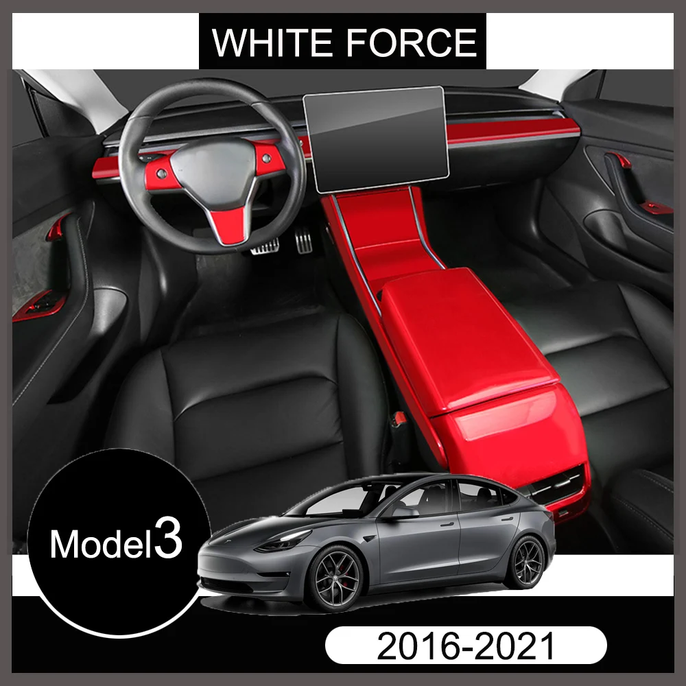 

Наклейка на центральную панель управления для Tesla Model 3, центральная консоль, Боковая Отделка, переключатель рулевого колеса, быстрое изгото...