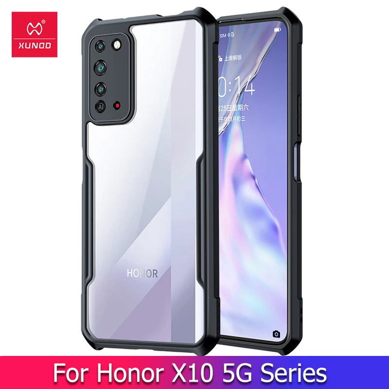 XUNDD чехол для Honor X10 5G Прозрачная защитная крышка стекло комплект ударопрочный