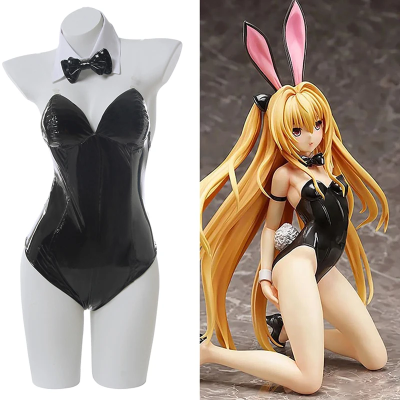 

Anime Comic To Love Darkness Cosplay Costumes Konjiki no Yami Eve Golden Darkness Cosplay Costume Black Bunny Girl Clothes Dress