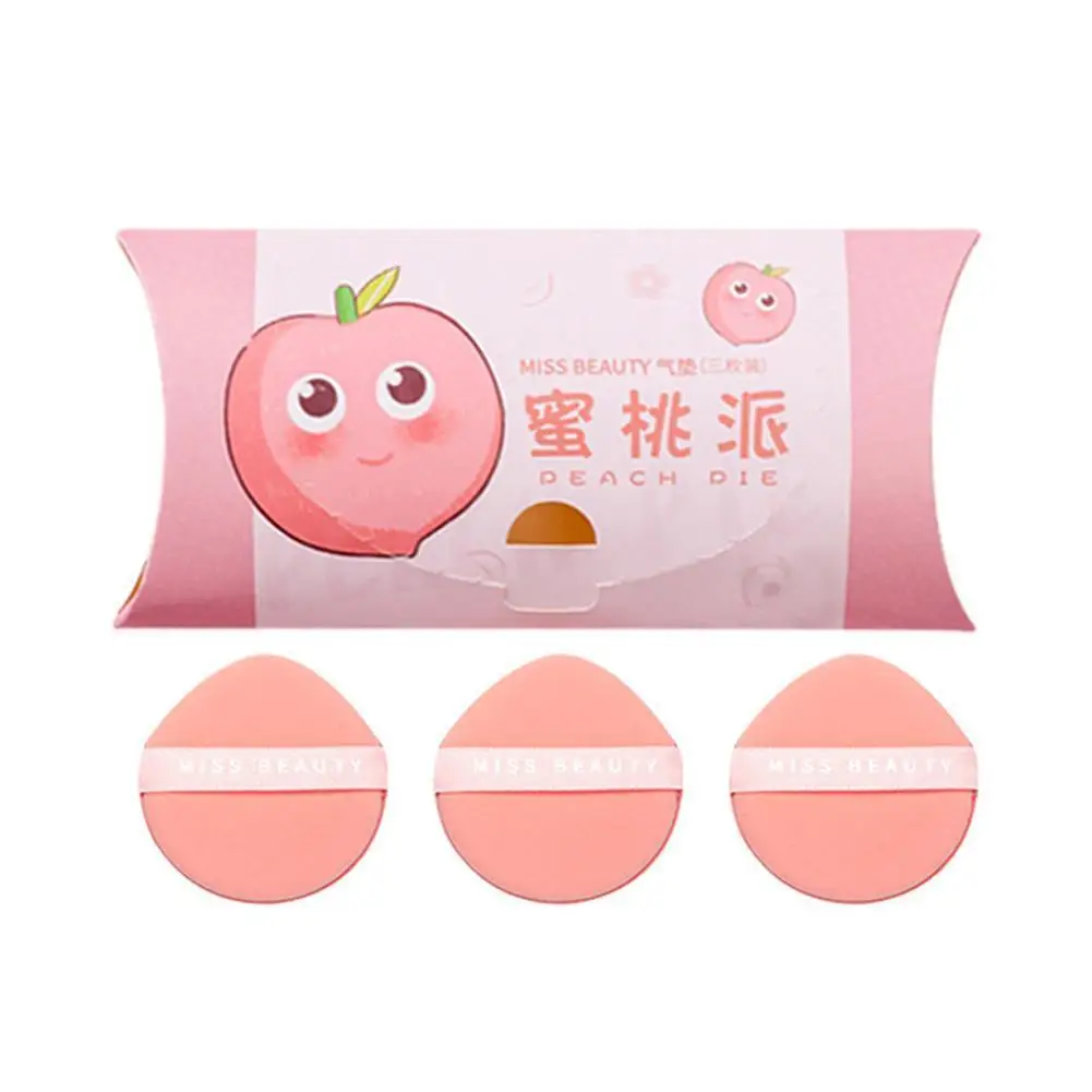 

I'm Pineapple Pie / I'm Egg Yolk pie Peach pie， Taro pie Cushion Puff BB Cream Sponge Puff Soft Double-Sided Use Makeup Tool 3pc