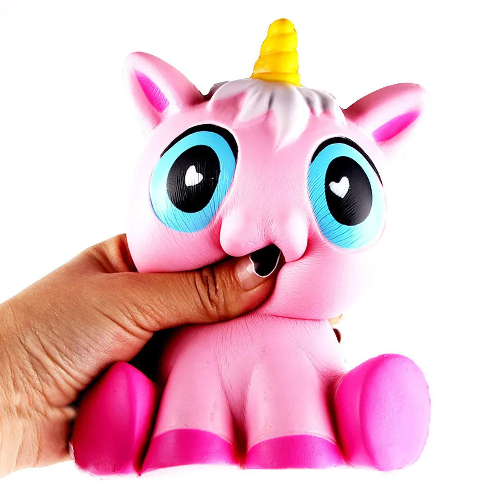 Мягкие медленно растущие мягкие игрушки милые Kawaii Jumbo большой розовый единорог мультфильм животных мягкие игрушки Jumbo