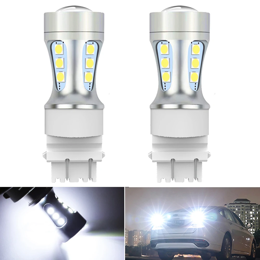 

2X Canbus 1156 BA15S 1157 BAY15D T20 7443 W21/5W 3157 Car Led Bulb Front Rear Turn Signal DRL Brake Lamp Auto 12V White 6000k