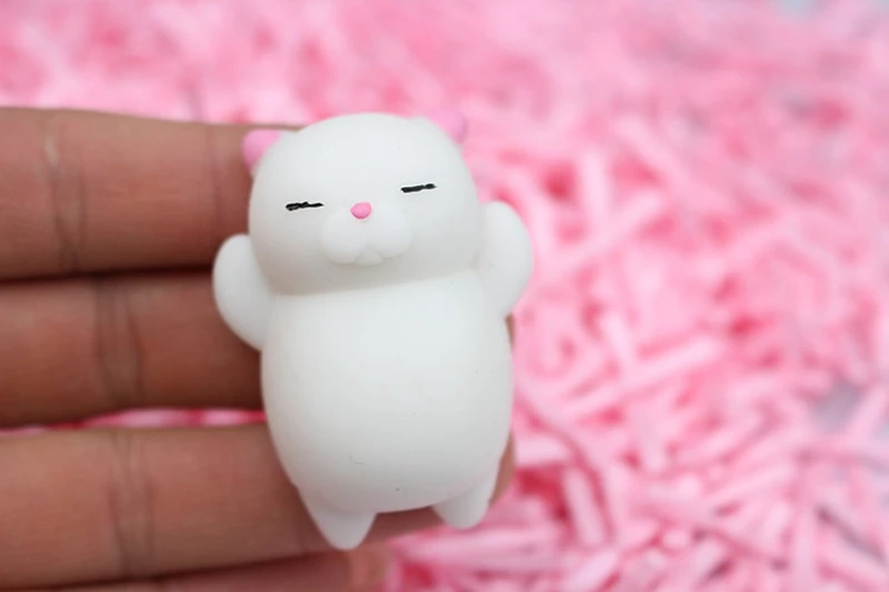 Мини Мягкие игрушки милые животные антистресс сжимаются кошка медведь мягкая рука зажимать телефон ремень ремни детские подарки практичные шутки остроты игрушки