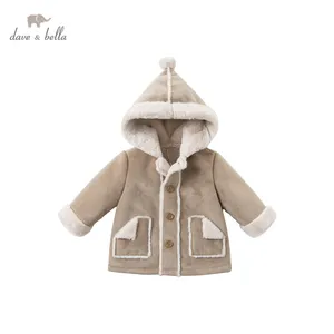 DBX15594 dave bellaзимнее модное пальто с капюшоном и рисунком для маленьких мальчиков; Детские топы; Верхняя одежда для малышей