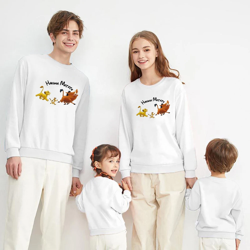 

The Lion King Series Dropship Disney свитшоты для всей семьи Comfy Hakuna Matata надпись Изысканная родительская кожа Прямая поставка тренд