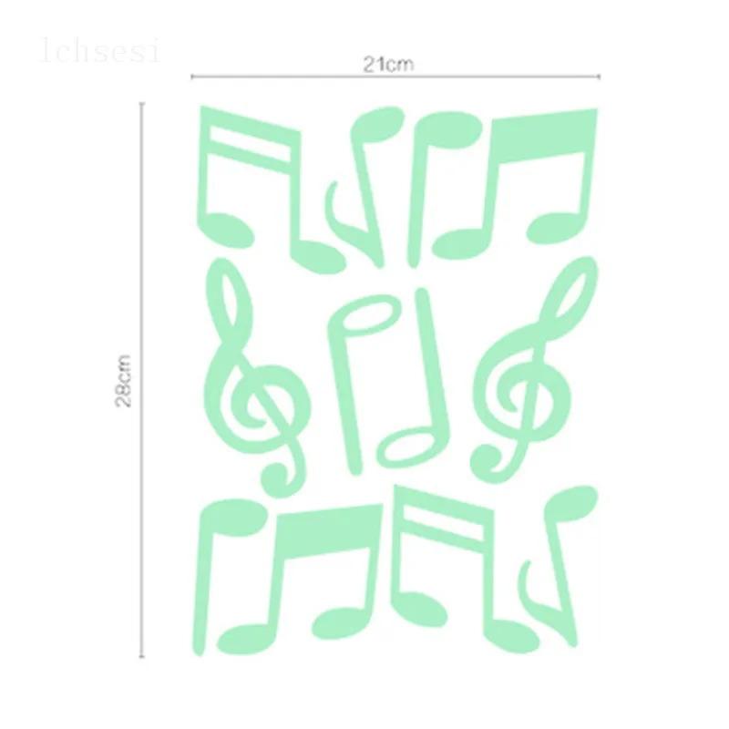 Музыкальные наклейки 15 шт./компл. ФЛУОРЕСЦЕНТНОЕ украшение для стен | Дом и сад