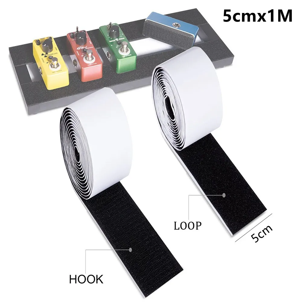 

Electric Guitar Effects Pedal Board Mounting Tape Hook Loop Grip Roll Instrument Supplies 5cm 1m Strong Adhesive Accessory