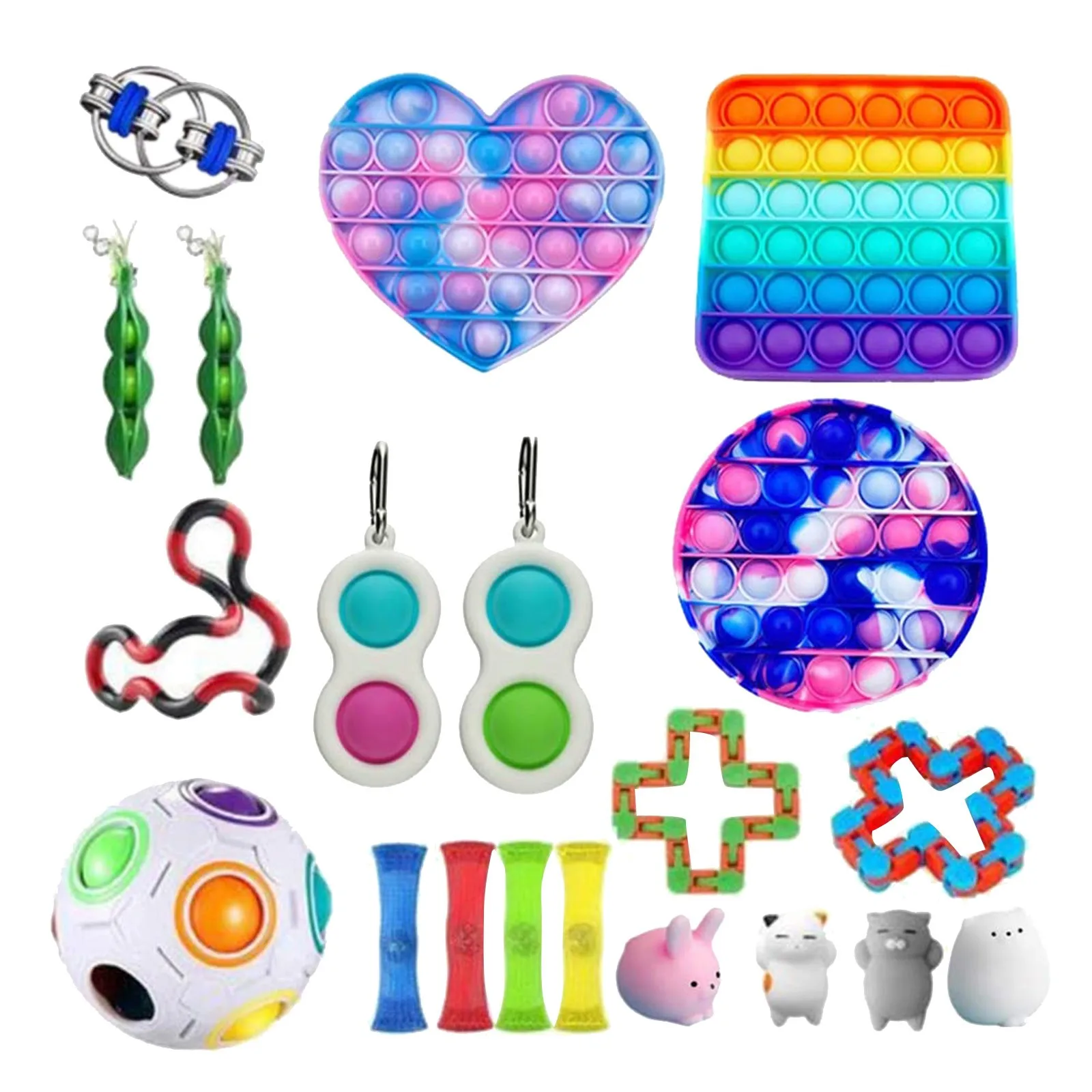 

Hot Fidget Toys Anti Stress Set Stretchy Strings Push Gift Pack Adults Children Squishy Sensory Antistress Relief Figet Toys