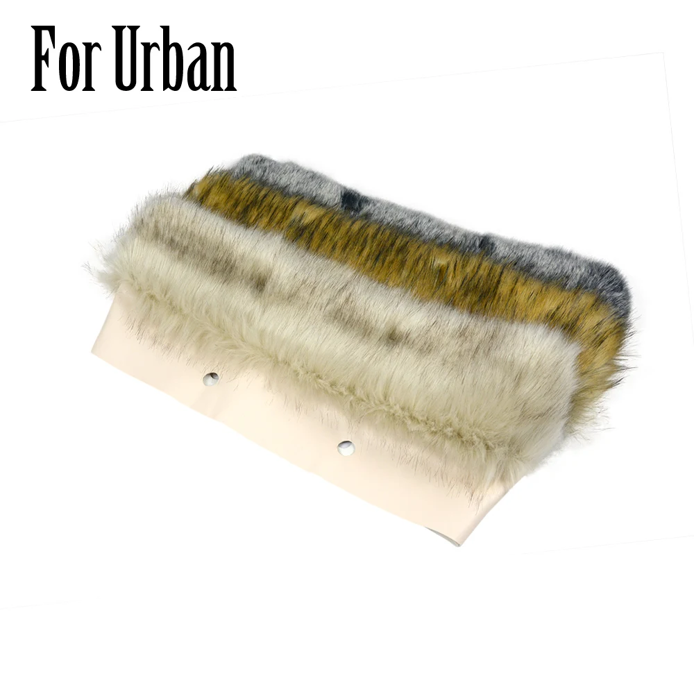 

2023 Huntfun New Women Bag Faux Fox Fur Raccoon's White Black Plush Furry Trim for O BAG Thermal Plush Cover Fit for Urban Obag