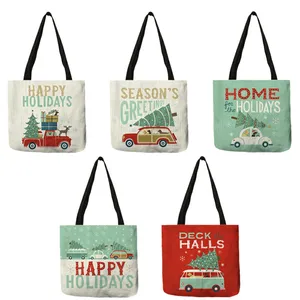 Праздничная Рождественская Новая Большая сумка из искусственной кожи, женская сумка через плечо, новогодний подарок B13114