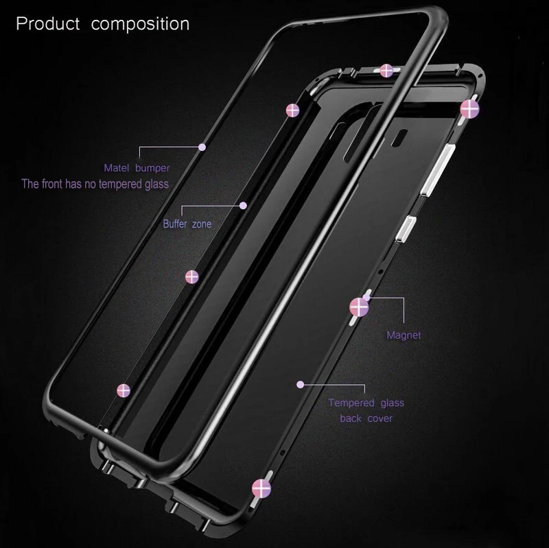 Магнитный двухсторонний чехол 360 с полной защитой для huawei mate 20X30 5G lite 10 |