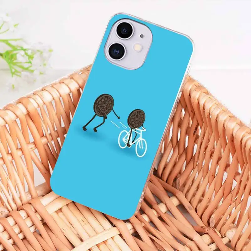 

Oreo Milk chocolate Cookies Phone Case coque fundas for iphone 12 11 PRO MAX X XS XR 5S 6S 7 8 PLUS SE 2020