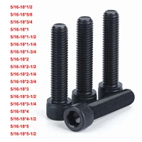 2pcs grade 12 9 carbon steel bsw 516 18 thread hex socket cup head screws allen bolts length 12 inch to 5 5 inch