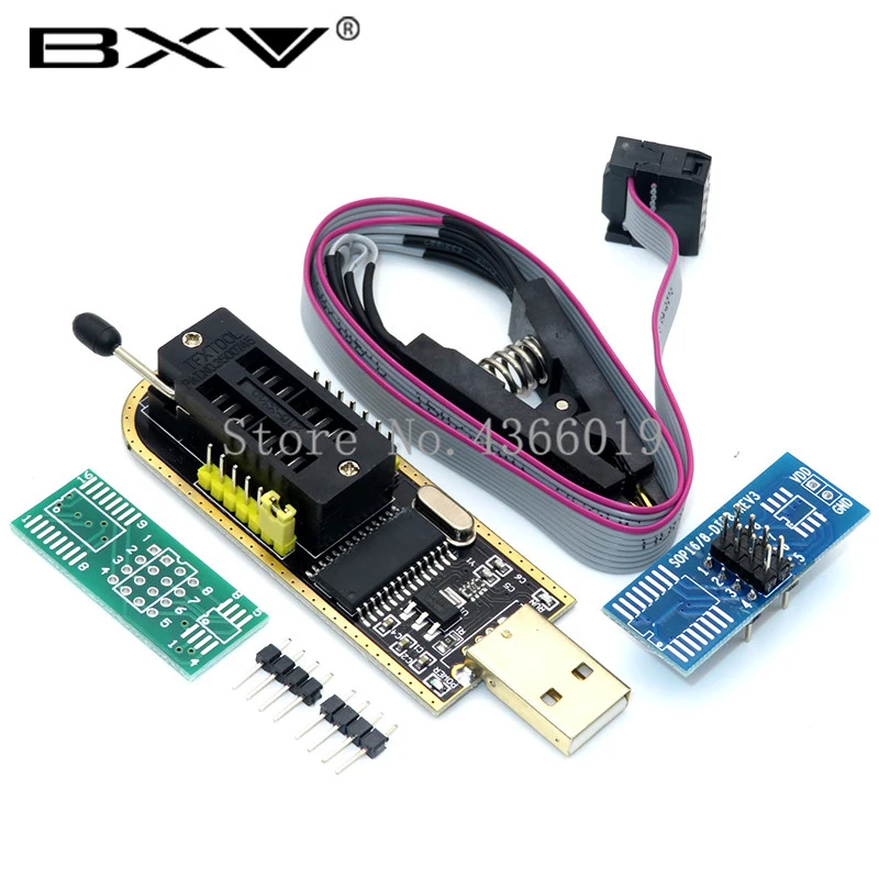 CH341A CH341 24 25 серия EEPROM Flash BIOS USB программатор модуль + SOIC8 SOP8 тестовый зажим для 93CXX /