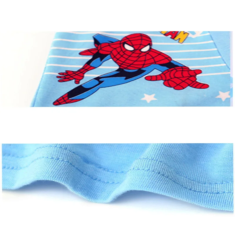 

4pcs Primary School Students Men's Printed Breathable Comfortable underwear Men's Boxers Elastic Shorts Men's Soft Sports Cute B
