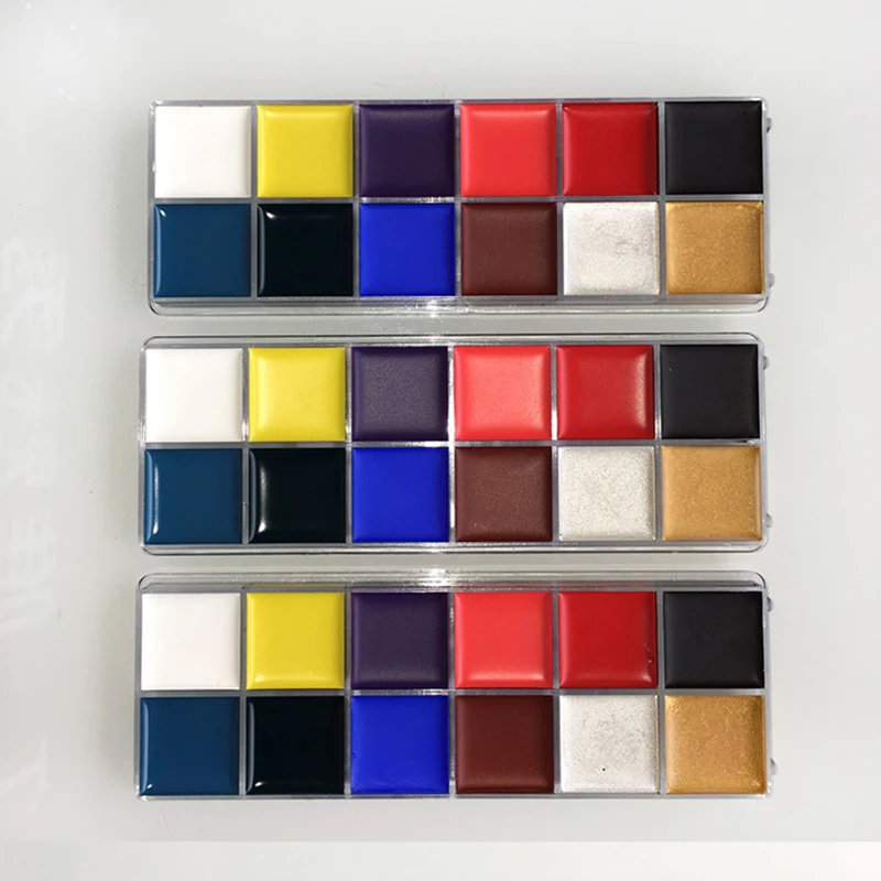 1 набор 12 цветов палитра краски для тела флеш-тату лица искусство масляная краска