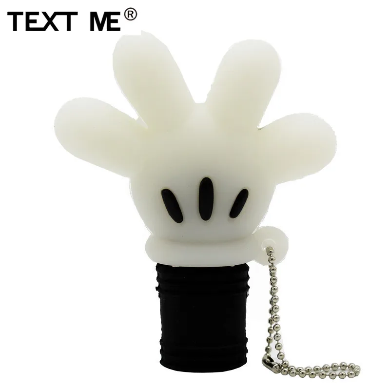 TEXT ME мультфильм Микки Палм стиль usb2.0 4 ГБ 8 ГБ 16 ГБ 32 ГБ флеш-накопитель USB флеш-накопитель креативный флеш-накопитель 64 ГБ