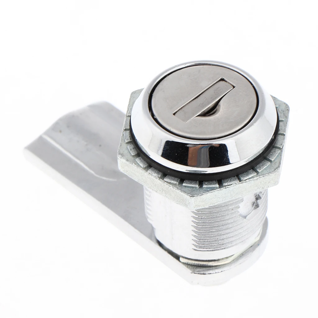 

Chrome Disc Tumbler Cam Lock, 17mm Cylinder, Keyed Alike - For Toolbox Boat