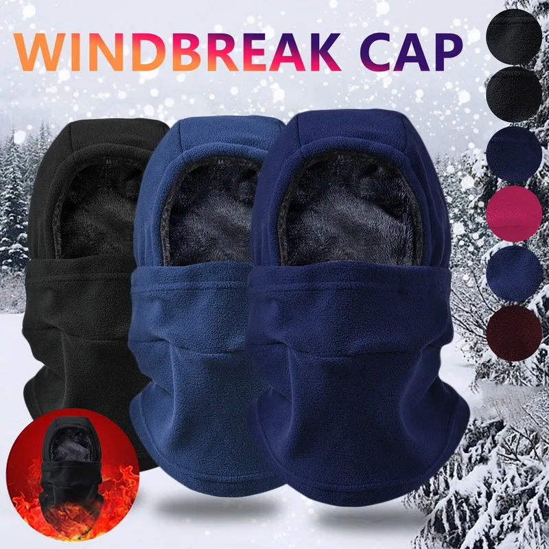 Зимние теплые флисовые шапки бини для мужчин бандана с черепом Манишка Балаклава