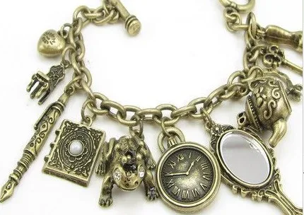 Модные рекламные зеркальные шармы лягушка часы браслет Многоэлементный Браслет