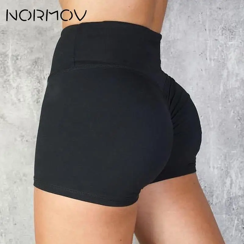 

NORMOV Sports Shorts For Women Running Fitness Activewear Workout Athletic Tight Shorts Spandex Ladies Gym Yoga Shorts Plus Size