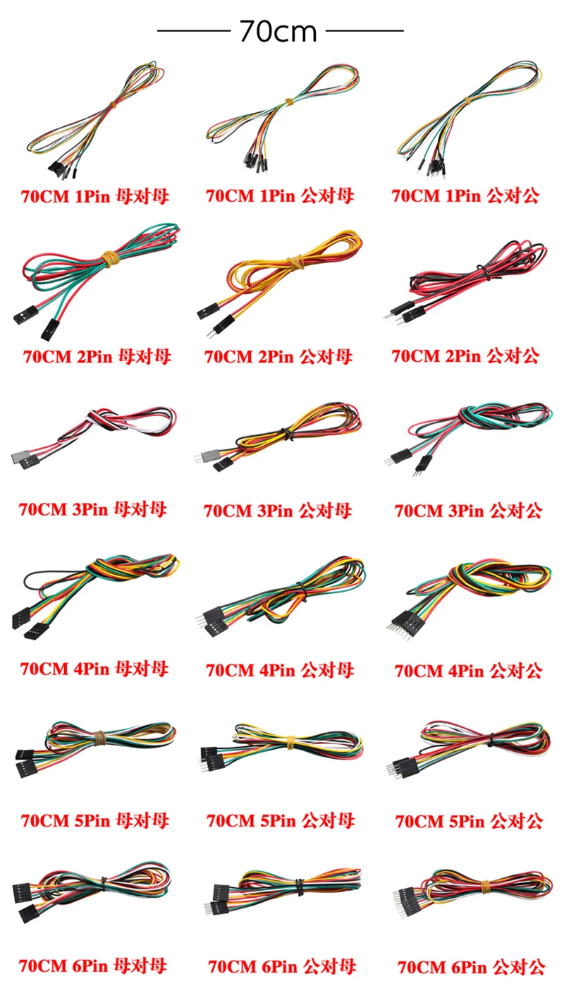 3DSWAY 10 шт. 3D принтеры Запчасти кабель со штыревыми соединителями на обоих концах